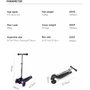 Ociotrends Patinete 3 ruedas Eco Future Scooter Plegable Con Luces Purple