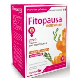 DIETMED Fitopausa Isoflavonas 60 Perlas - Alivio Menopausia Sofocos y Sintomatología con Aceite Onagra y Vitamina E