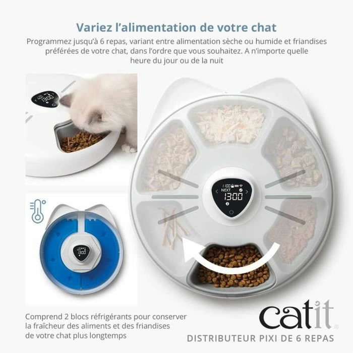 Cat It PiXi Smart Dispensador de comida para gatos conectado con pantalla táctil LCD