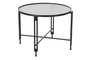 DKD Home Decor Mesa de Centro de Metal y Cristal Negro 63x63x46 cm