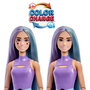 Barbie Htj19 Muñeca Pop Reveal Té de Burbujas Leche de Coco con Pelo Azul y Morado, Cubitos de Hielo Sorpresa