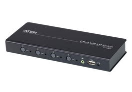 Aten CS724KM Interruptor KVM Negro 4 Puertos USB