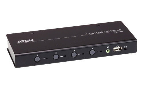 Aten CS724KM Interruptor KVM Negro 4 Puertos USB