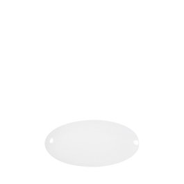 Costa Verde Saturno Coupe Plato Llano Oval de Porcelana, Vajilla, 13x8x2 cm (Set de 6)