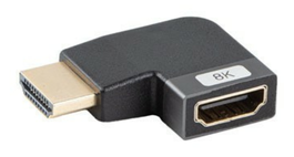 Lanberg Adaptador HDMI Macho a Hembra 8K Ángulo Izquierda Aluminio Plata