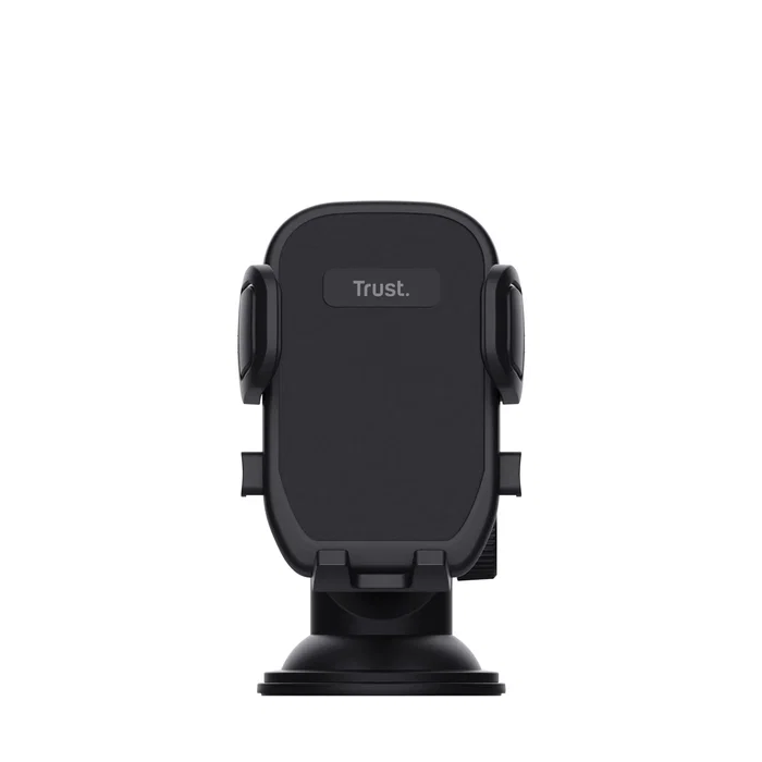 Trust Runo - Soporte de smartphone para coche, sujeción parabrisas, compatible 4 a 7 pulgadas, color negro