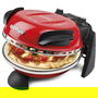 G3 Ferrari Horno para Pizza Delizia Rojo G1000602, 400°C, 31cm Diámetro Pizza, Mecánico, Piedra Cocción, 1200W, Acero Inoxidable