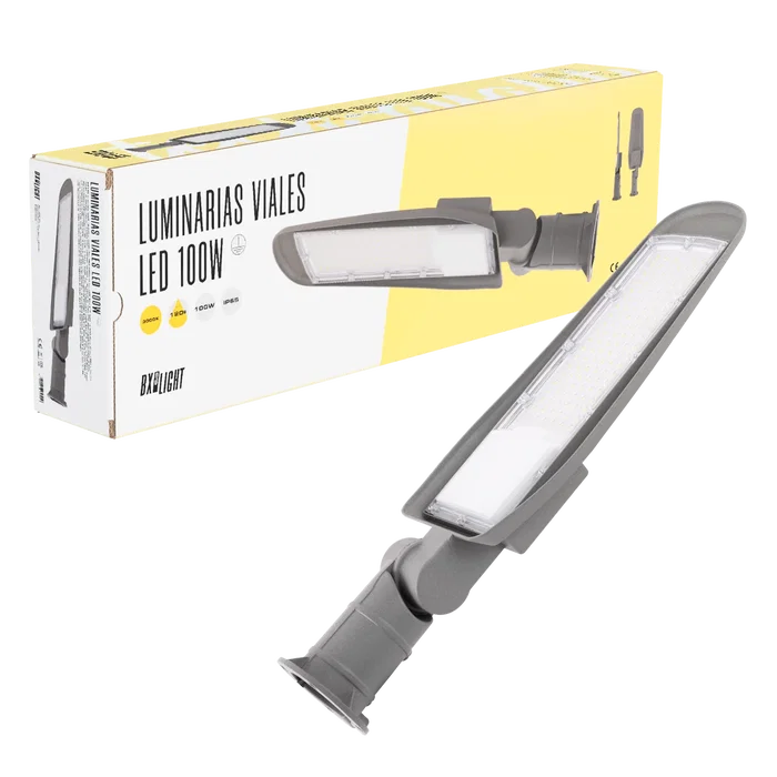 BX3 LIGHT Luminaria Vial LED 100W IP65 6000K Alumbrado Público Farola para Calles, Urbanizaciones, Parques y Entornos Residenciales e Industriales - BX3-STR100W-10-CW