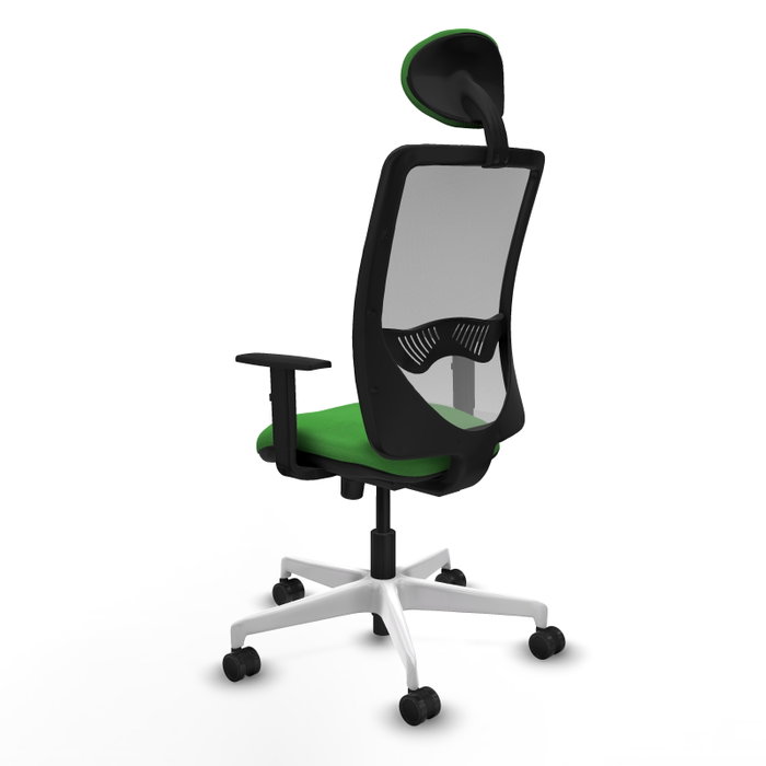 PIQUERAS Y CRESPO Silla de oficina Zulema con mecanismo Sincro, Verde y Gris