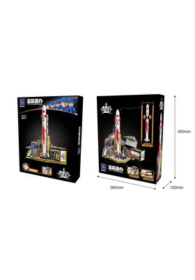 Pantasy Kit Construcción Landspace-Rocket 1284pzs, Modelo Zhuque-2 con 4 Minifiguras