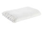 DKD Home Decor Manta Scandi 250 x 150 cm Blanco Algodón Reciclado con Flecos (2 Unidades)