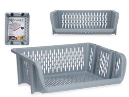 Kinvara Verdulero Apilable Gris 30 x 13.5 x 38.7 cm (Set de 24)