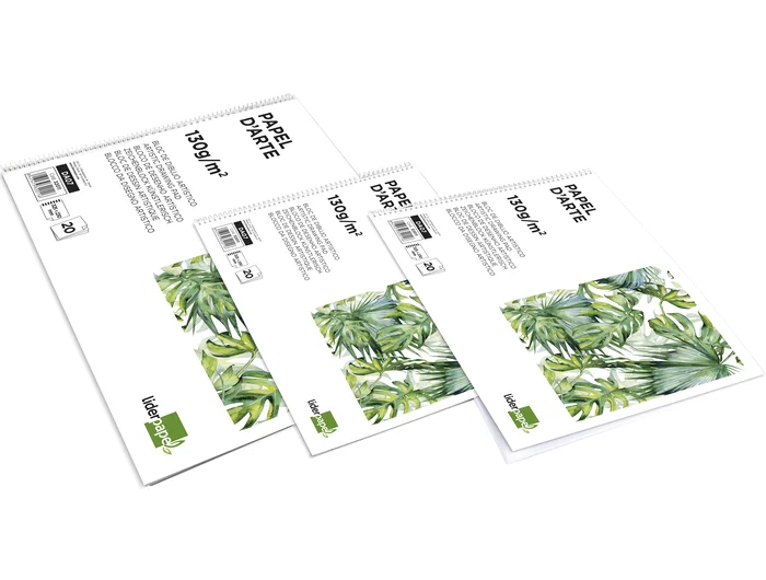 Liderpapel Bloc de dibujo artístico espiral 230x325mm 20 hojas 130g/m2 sin recuadro Liderpapel Bloc de dibujo artístico espiral 230x325mm 20 hojas 130g/m2 sin recuadro