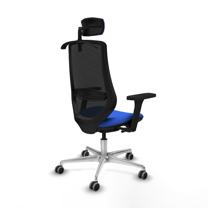 PIQUERAS Y CRESPO Silla de oficina Mardos con mecanismo Sincro/Traslack, Azul y Negro