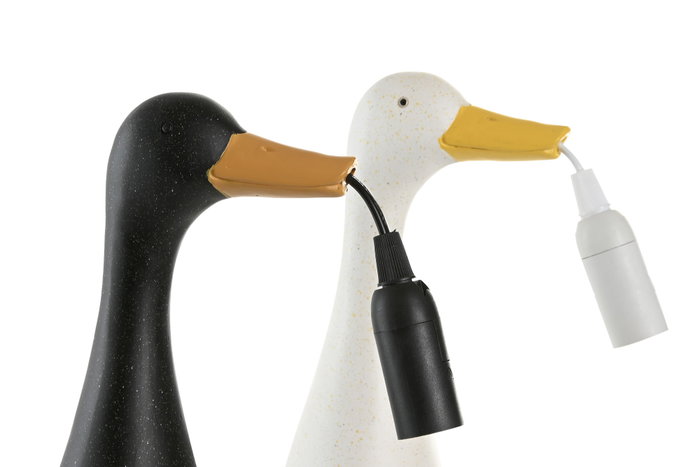 DKD Home Decor Lámpara de Sobremesa de Resina con Diseño de Pato, Surtido de 2 Unidades
