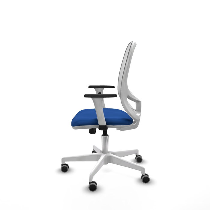 PIQUERAS Y CRESPO Silla de oficina Cilanco con mecanismo Sincro, Azul y Blanco