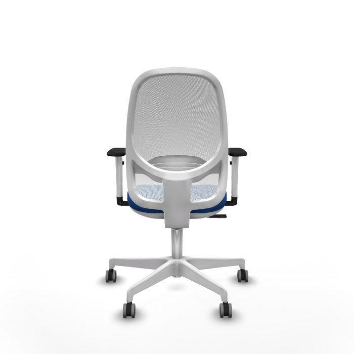 PIQUERAS Y CRESPO Silla de oficina Cilanco con mecanismo Sincro, Azul y Blanco