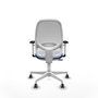 PIQUERAS Y CRESPO Silla de oficina Cilanco con mecanismo Sincro, Azul y Blanco