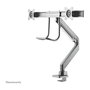 Newstar NEOMOUNTS NM-D775DXSILVER Brazo de monitor de escritorio, 2 pantallas 10-32 pulgadas (81,3 cm), soporte de gas, 8 kg, 100x100/75x75 mm, giro 360 grados, color plata
