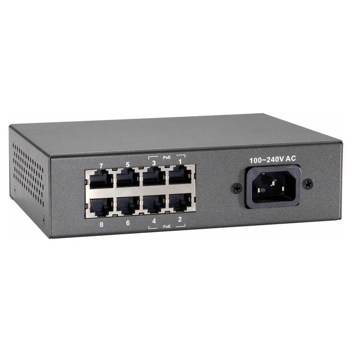 LevelOne Switch Fast Ethernet PoE 8 Puertos, 4 Puertos RJ45 PoE+ (30W), 10/100Mbps, 1.6 Gbit/s, Montaje en Rack, Negro, FEP-0812 LevelOne Switch Fast Ethernet PoE 8 Puertos, 4 Puertos RJ45 PoE+ (30W), 10/100Mbps, 1.6 Gbit/s, Montaje en Rack, Negro, FEP-0812