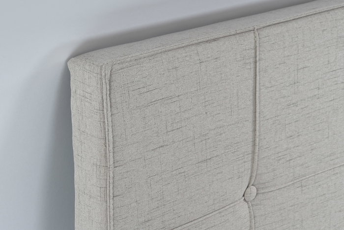DKD Home Decor Cabecero de Cama Greige con Acabado Capitoné