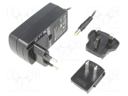 SUNNY Alimentador de 15V DC, 1,6A, 24W con conector 5,5/2,1 mm