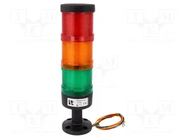 SPAMEL LT70 Columna de señalización LED rojo/naranja/verde 230VAC