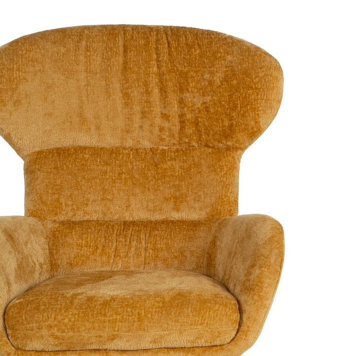 Sillón Giratorio Mostaza Tejido-Metal 78 X 84,50 X 104,50 cm Sillón Giratorio Mostaza Tejido-Metal 78 X 84,50 X 104,50 cm