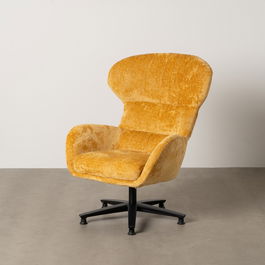 Sillón Giratorio Mostaza Tejido-Metal 78 X 84,50 X 104,50 cm