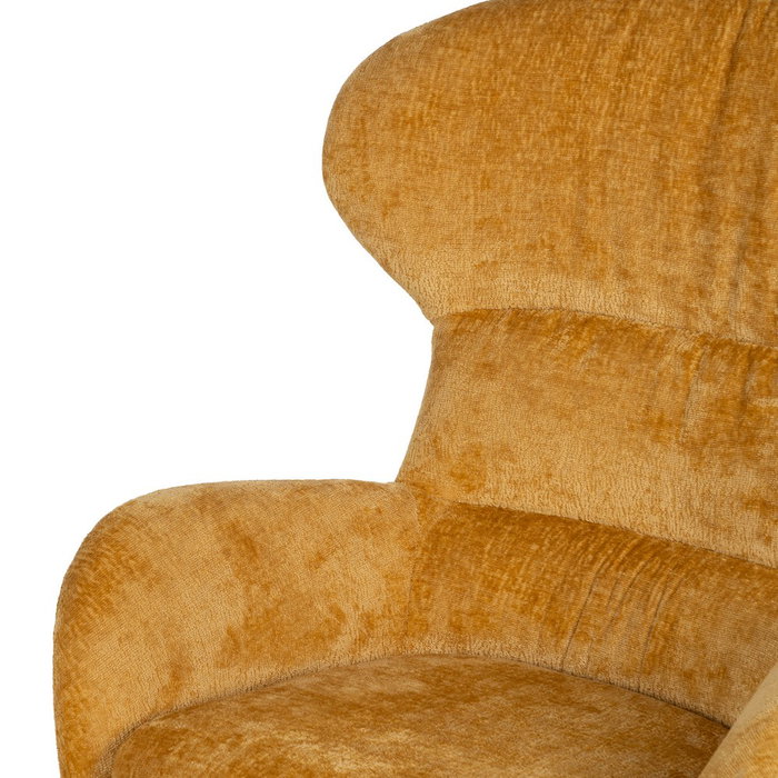 Sillón Giratorio Mostaza Tejido-Metal 78 X 84,50 X 104,50 cm Sillón Giratorio Mostaza Tejido-Metal 78 X 84,50 X 104,50 cm