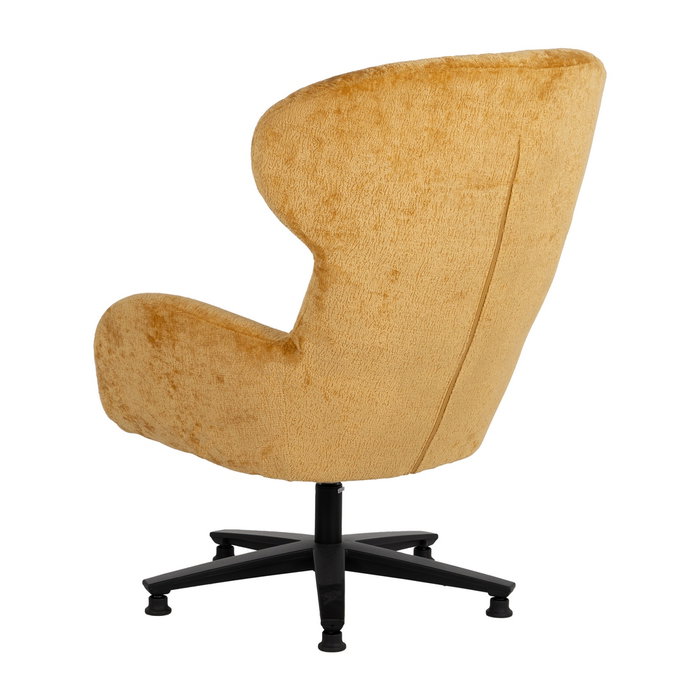 Sillón Giratorio Mostaza Tejido-Metal 78 X 84,50 X 104,50 cm Sillón Giratorio Mostaza Tejido-Metal 78 X 84,50 X 104,50 cm