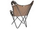 DKD Home Decor Sillón Colonial Marrón Oscuro Crema Piel y Hierro 70 x 90 x 70 cm