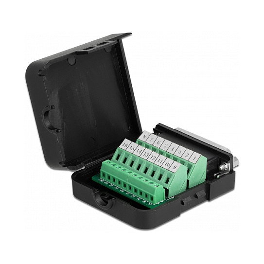 DeLOCK Adaptador D-Sub25 a bloque de terminales con carcasa 66266 DeLOCK Adaptador D-Sub25 a bloque de terminales con carcasa 66266