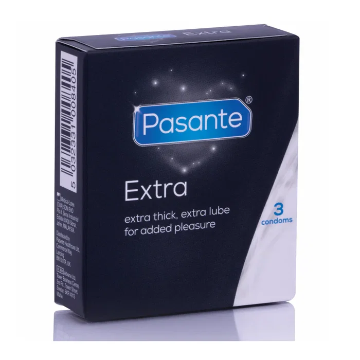 Pasante Condones Extra Gruesos con Lubricante - 3 unidades