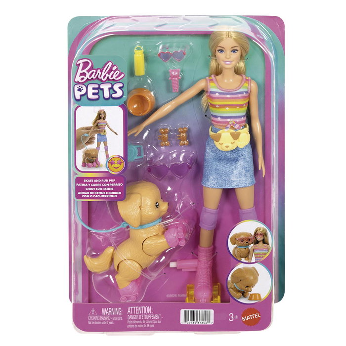 Mattel Barbie Patina Y Corre Con Perrito