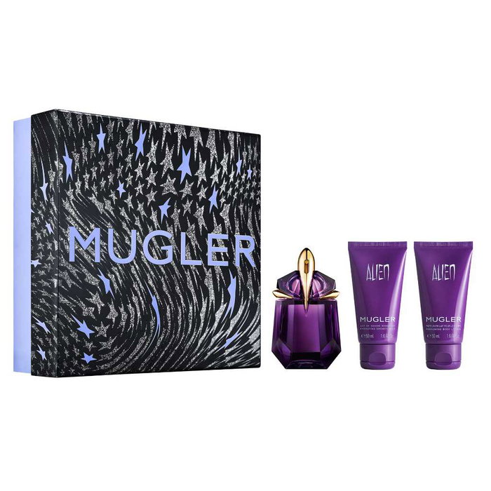 Set Thierry Mugler: Alien, Eau De Parfum, For Women, 30 ml + Alien, Hydrating, Body Lotion, 50 ml + Alien, Shower Gel, All Skin Types, 50 ml