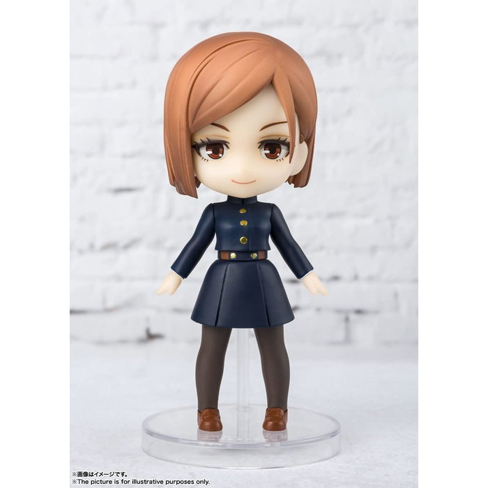 Tamashii Nations Figuarts Mini - Figura Nobara Kugisaki de Jujutsu Kaisen, Articulada 9 cm con Brazos Opcionales y Base