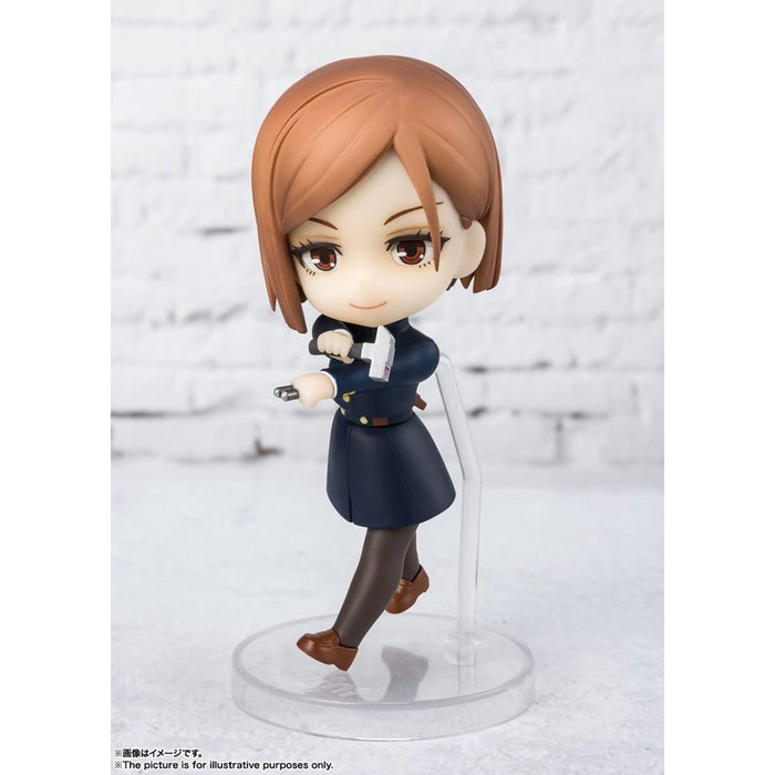 Tamashii Nations Figuarts Mini - Figura Nobara Kugisaki de Jujutsu Kaisen, Articulada 9 cm con Brazos Opcionales y Base