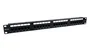 PHASAK PU 2421 - Panel de Parcheo/Patch Panel 19", 24 Puertos Cat.6A UTP RJ45 Dual, Diseño 1U para Rack, Color Negro