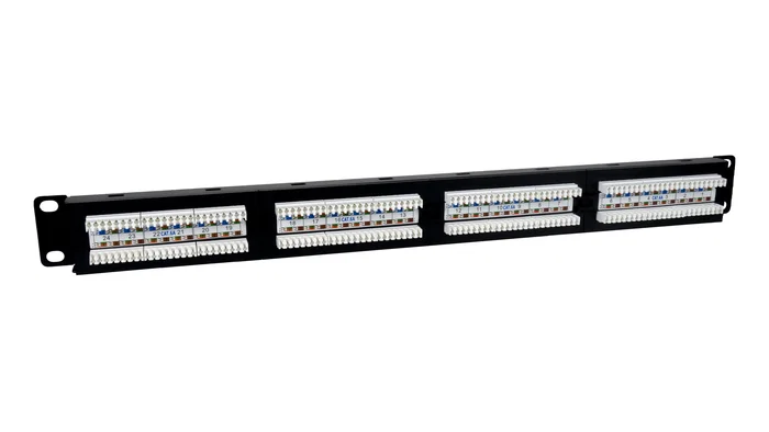 Phasak Panel de transferencia Cat. 6A UTP 24 puertos 1U Negro PU 2421 Phasak Panel de transferencia Cat. 6A UTP 24 puertos 1U Negro PU 2421