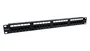 PHASAK PU 2421 - Panel de Parcheo/Patch Panel 19", 24 Puertos Cat.6A UTP RJ45 Dual, Diseño 1U para Rack, Color Negro