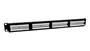 PHASAK PU 2421 - Panel de Parcheo/Patch Panel 19", 24 Puertos Cat.6A UTP RJ45 Dual, Diseño 1U para Rack, Color Negro