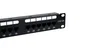 PHASAK PU 2421 - Panel de Parcheo/Patch Panel 19", 24 Puertos Cat.6A UTP RJ45 Dual, Diseño 1U para Rack, Color Negro