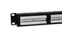PHASAK PU 2421 - Panel de Parcheo/Patch Panel 19", 24 Puertos Cat.6A UTP RJ45 Dual, Diseño 1U para Rack, Color Negro