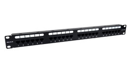 Phasak Panel de transferencia UTP Cat. 6A Dual 24 puertos 1U negro PU 2421