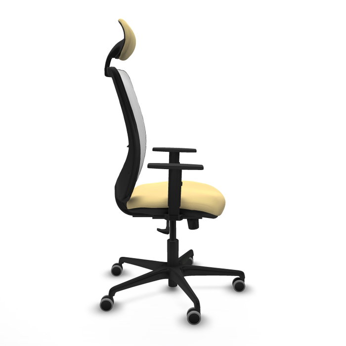PIQUERAS Y CRESPO Silla de oficina Zulema con mecanismo Sincro, Crema y Blanco PIQUERAS Y CRESPO Silla de oficina Zulema con mecanismo Sincro, Crema y Blanco