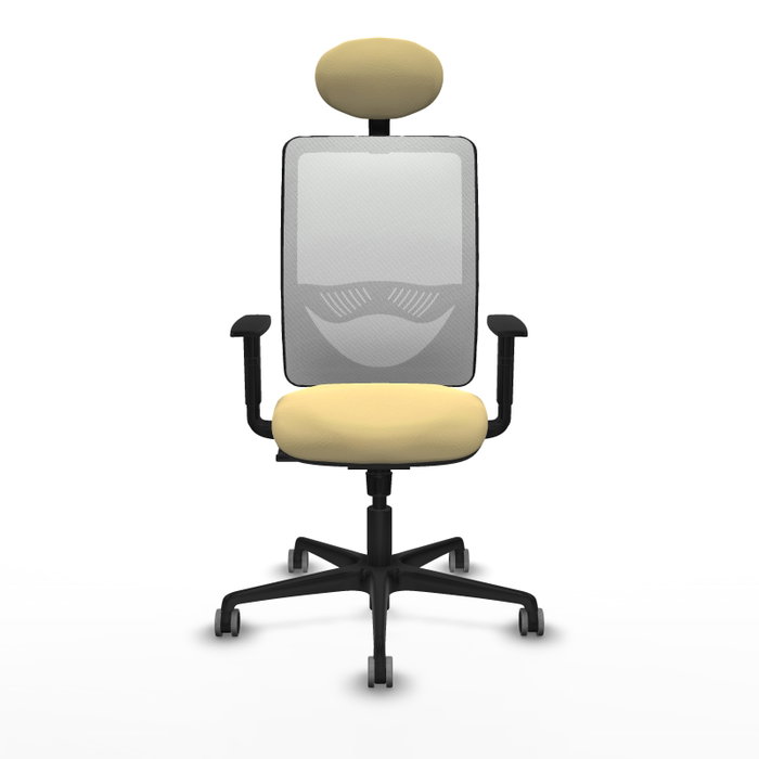 PIQUERAS Y CRESPO Silla de oficina Zulema con mecanismo Sincro, Crema y Blanco PIQUERAS Y CRESPO Silla de oficina Zulema con mecanismo Sincro, Crema y Blanco
