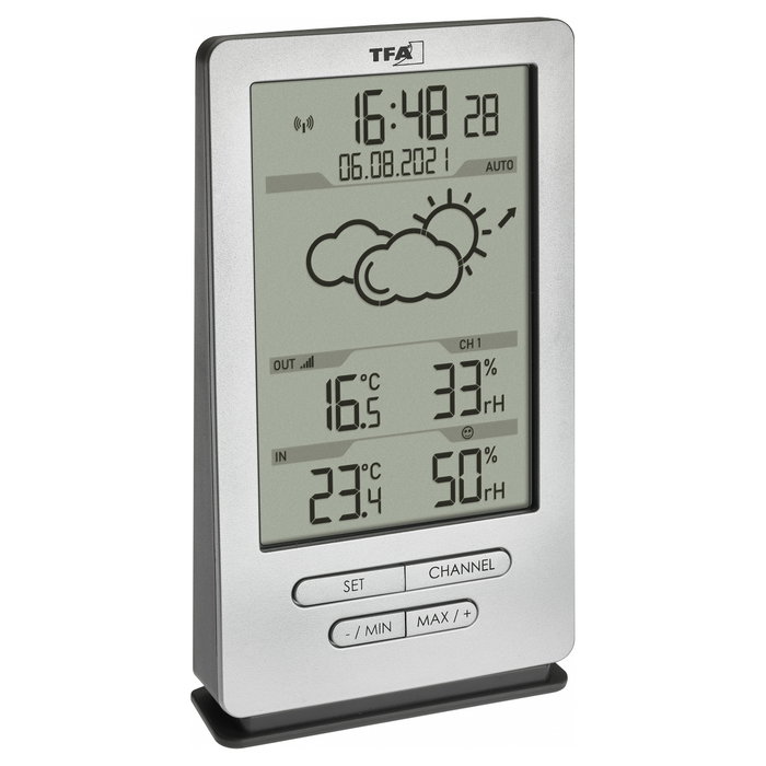 TFA XENA Radio Weather Station 35.1162.54 Plata