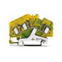 WAGO 281-637 Terminal de conductor de protección de 3 conductores, 4 mm²
