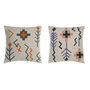 DKD Home Decor Set de 2 Cojines de Algodón Multicolor 45x15x45 cm